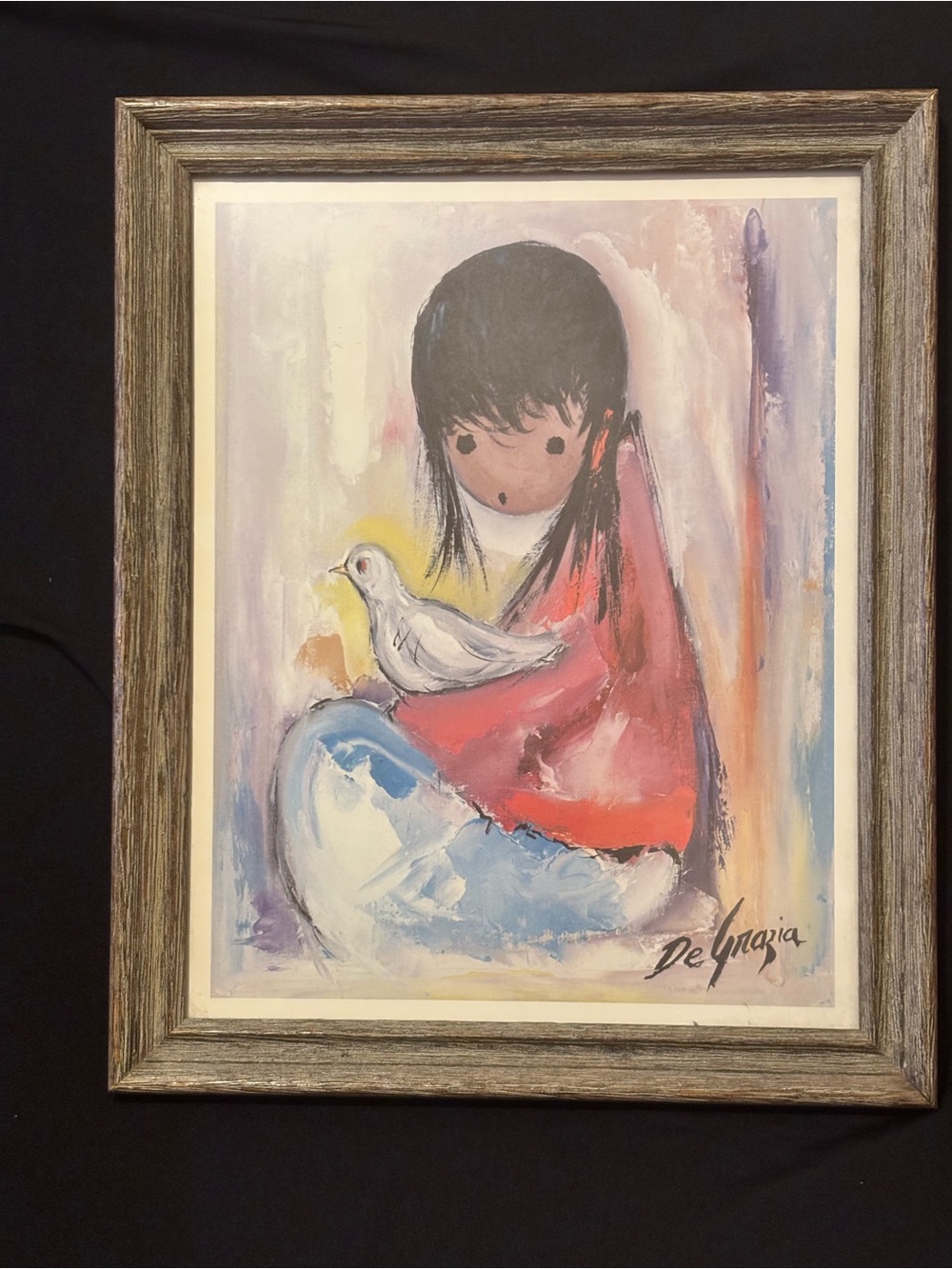 De Grazia “THE WHITE DOVE” Framed Print